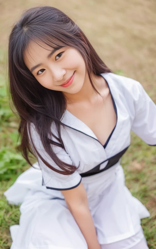 Masterpiece, best quality, 1 girl, empty eyes, Usurome, maid, smile