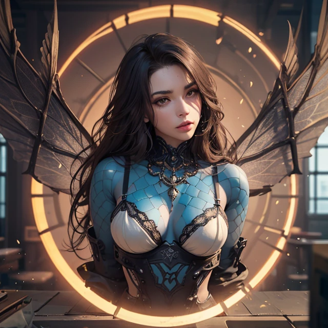 Steampunk age armored mermaid or fairy, full body render, attractive, perfect body, sculptural poetry, beautiful, fantasy, sweat drops, 80s aesthetics, intricate details, digital painting, artstation, smooth, sharp focus, unreal engine 5, 8k, natural lighting, fine art, hyper detailed, complex, hyperdetailed, intricate, diffuse, expansive, tattoo art, Steampunk, Dust Mermaid, Dust, Heavy weapon, post-apocalyptic, detailed, ((lingerie))