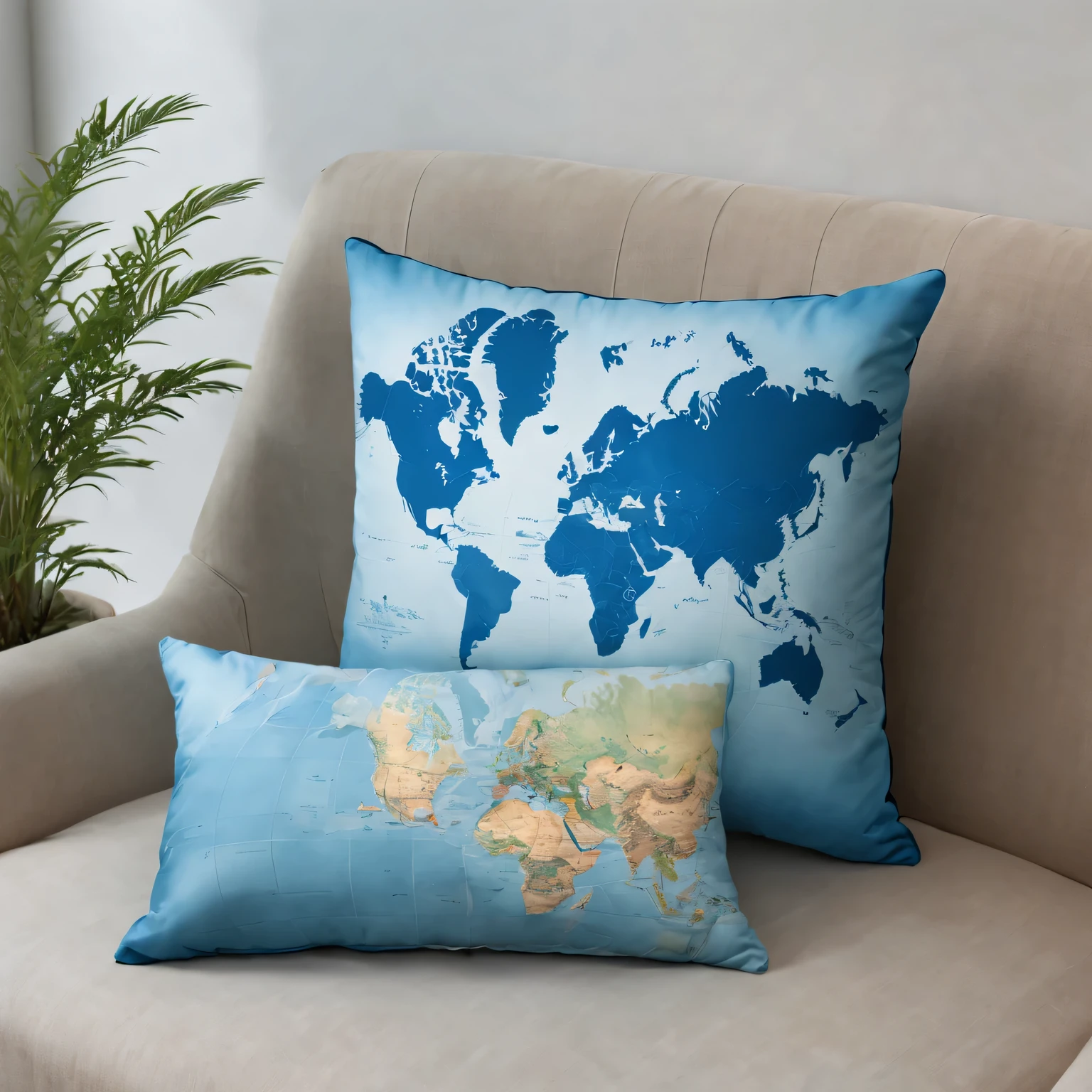 (best quality,4K,8k,masterpiece:1.2),Super fine,(lifelike,The photos are real,照片lifelike:1.37),map board,Precise world map engraving,No studio lights,Subtle blue tones gradient,Subtle reflections on polished surfaces,Illuminating intricate carvings。On soft red velvet cushions