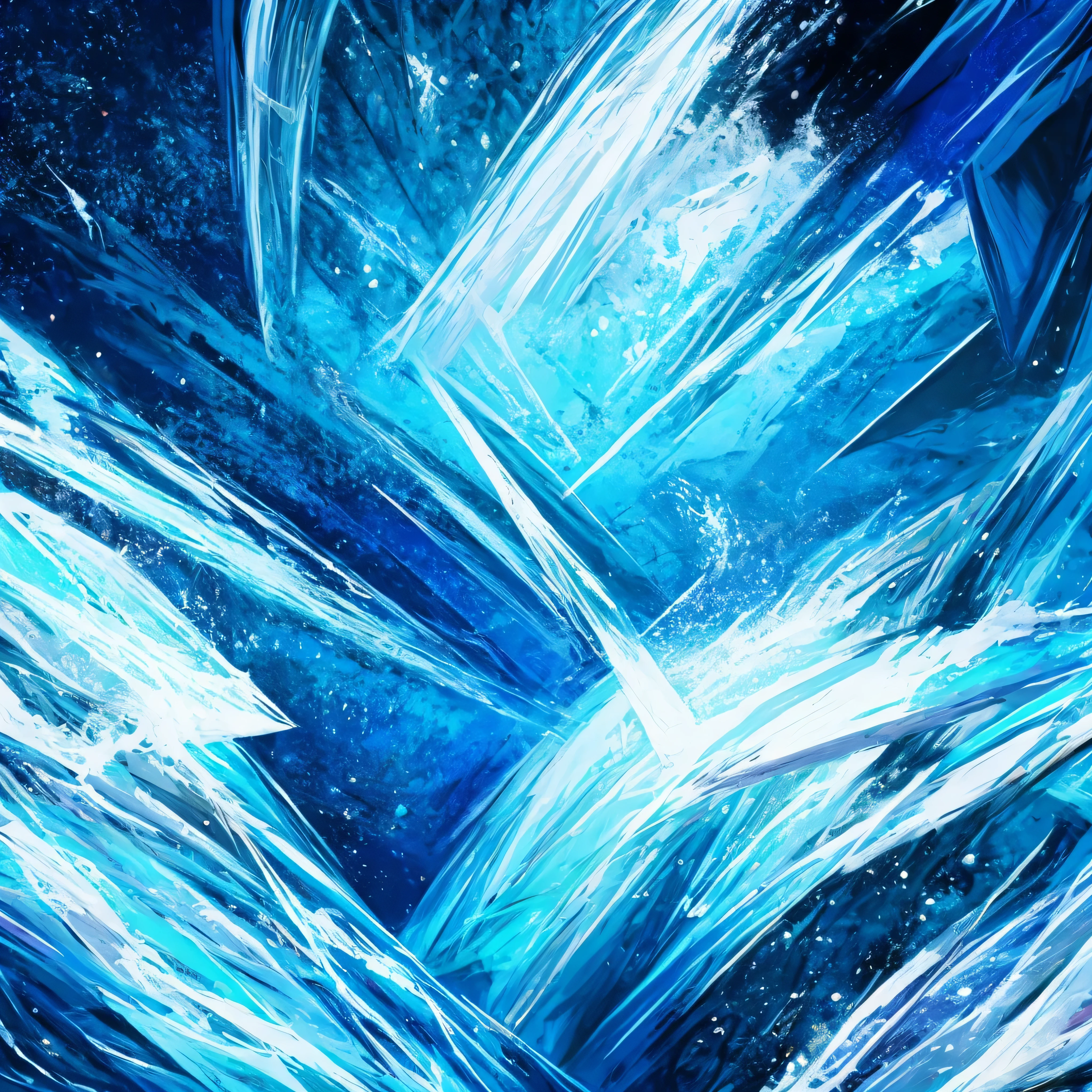 氷, blue background,
,abstract,