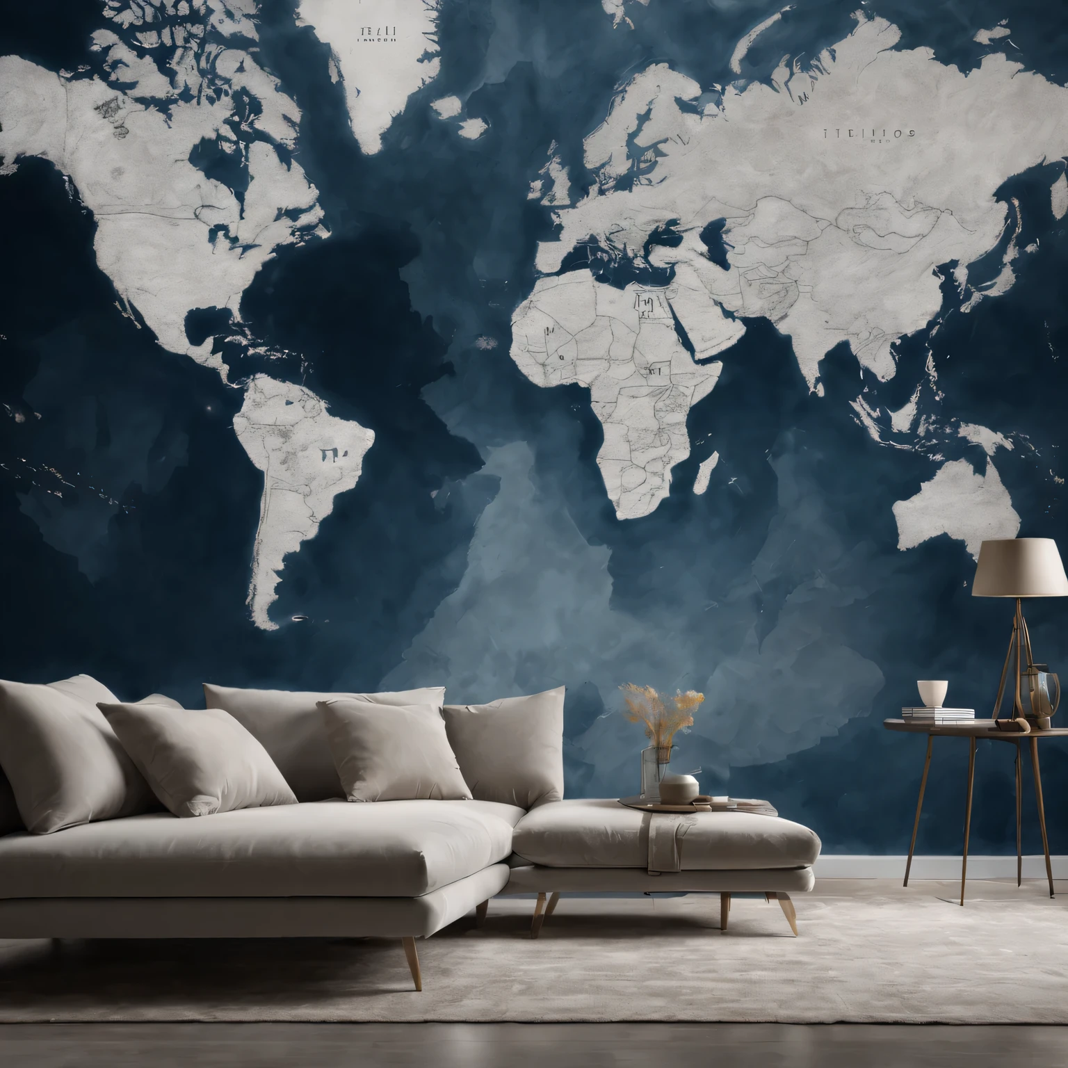 （best quality，4K，8k，masterpiece：1.2），Super fine，（lifelike，The photos are real，照片lifelike：1.37），map board，Precise world map engraving，No studio lights，Subtle blue tones gradient，Subtle reflections on polished surfaces，Illuminating intricate carvings，on soft velvet cushions