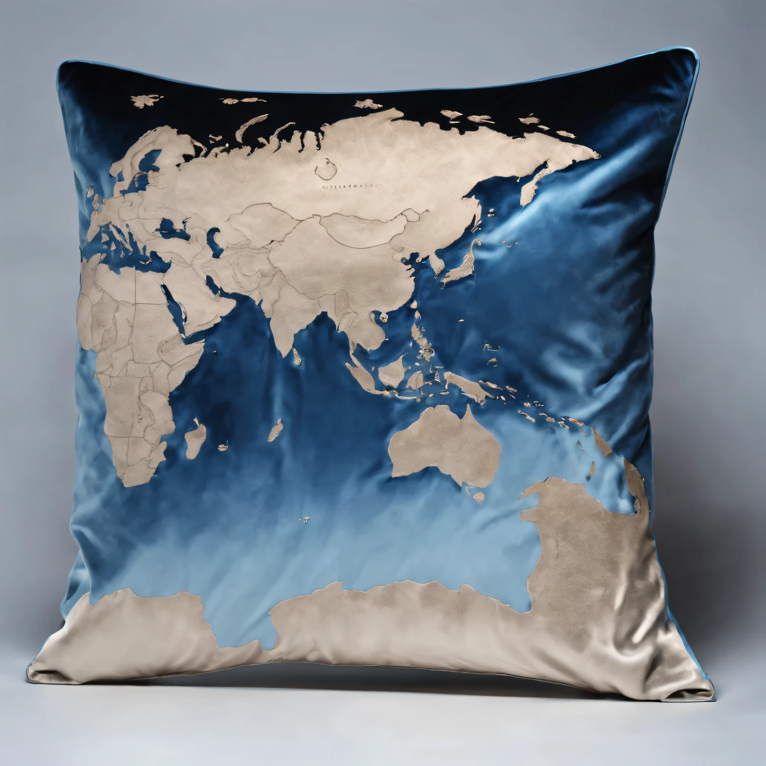 (best quality,4K,8k,masterpiece:1.2),Super fine,(lifelike,The photos are real,照片lifelike:1.37),map board,Precise world map engraving,No studio lights,Subtle blue tones gradient,Subtle reflections on polished surfaces,Illuminating intricate carvings,on soft velvet cushions