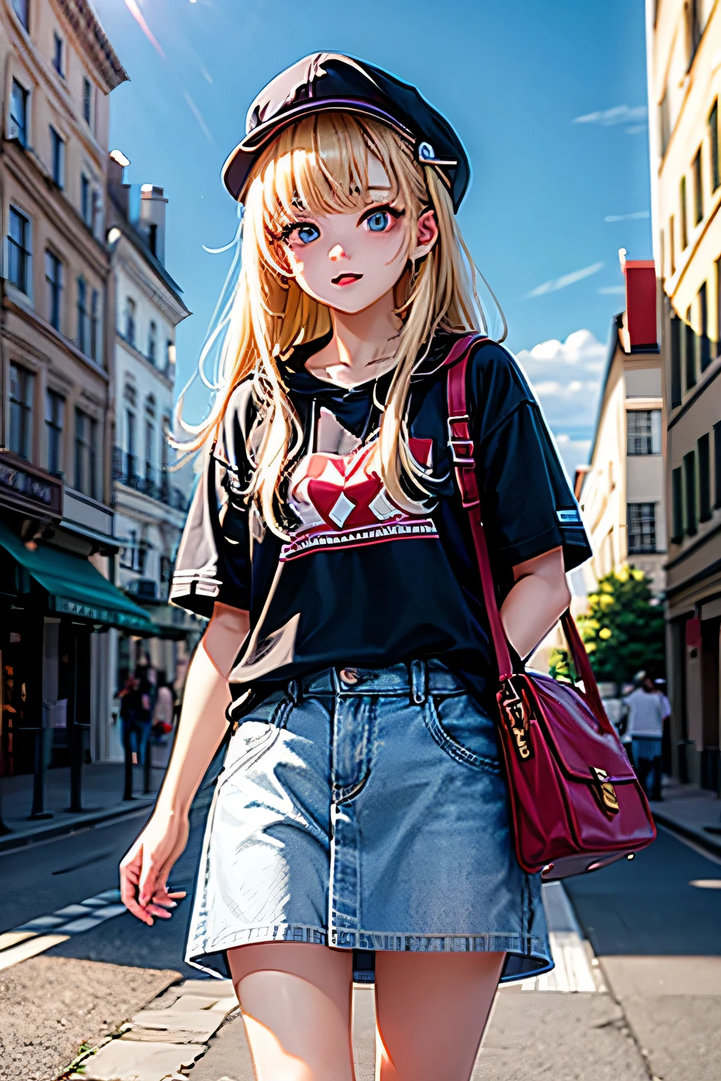 highest quality, detailed background, girl, ,Euro_street, random_wear,