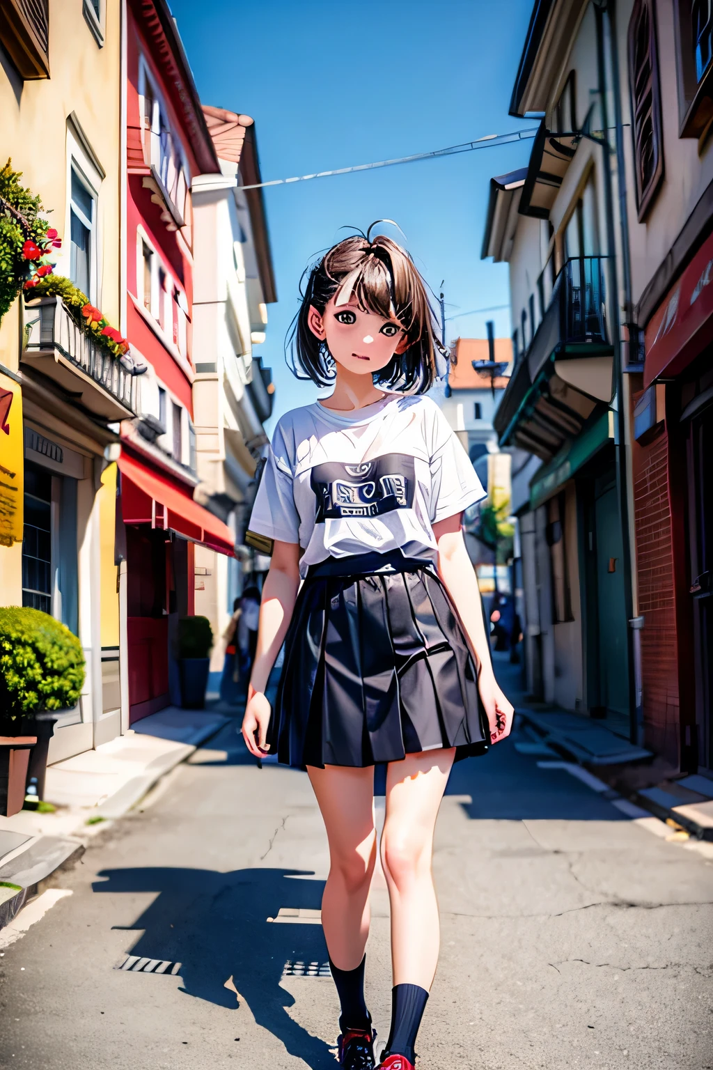 highest quality, detailed background, girl, ,Euro_street, random_wear,