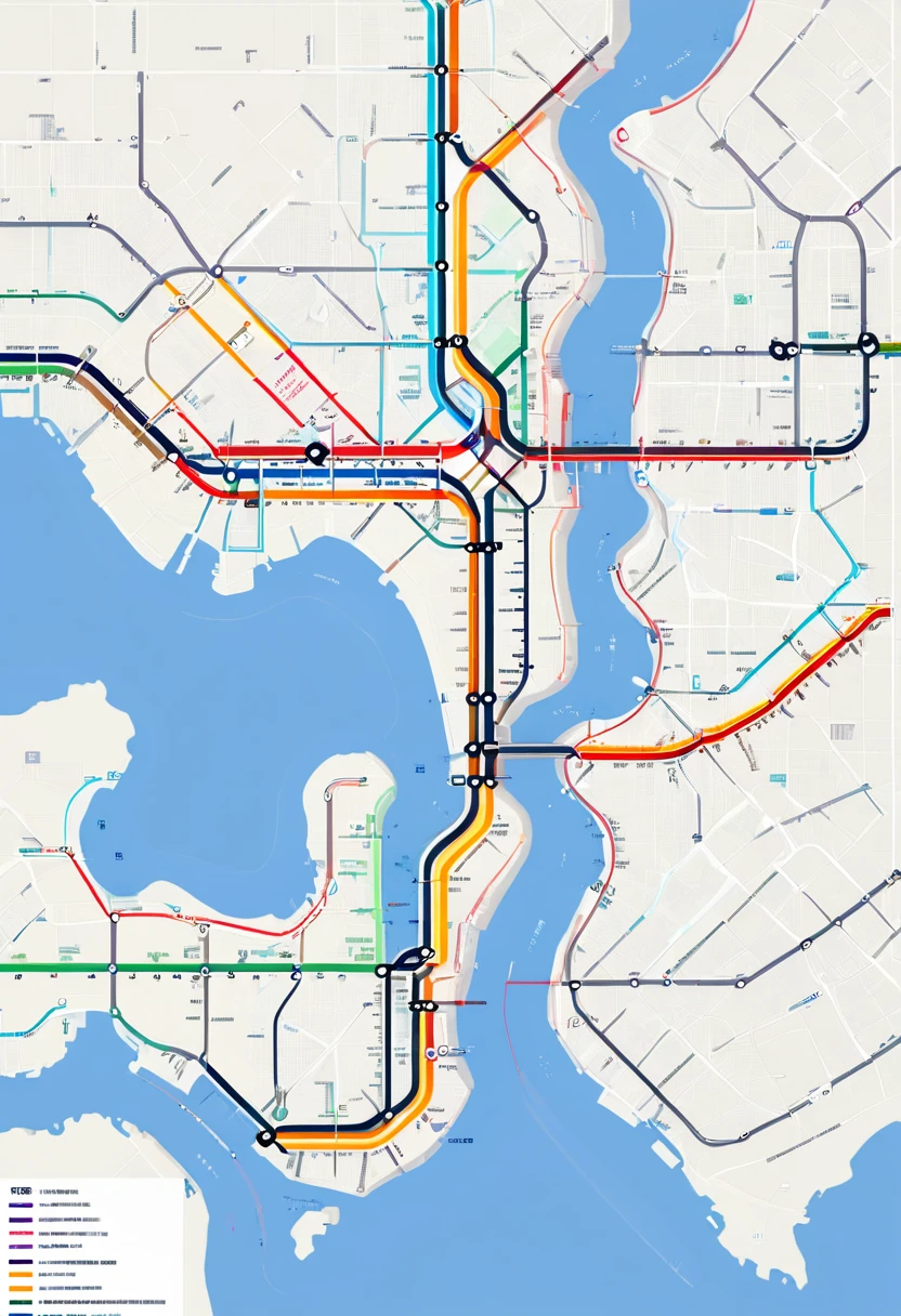 Auto-generating System for Shanghai Metro Train Route Map, (best quality, masterpiece, Representative work, official art, Professional, 8k)