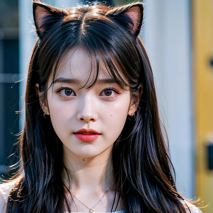 a close up of a person with long hair wearing a cat ear, belle delphine, lalisa manobal, sakimichan, ulzzang, portrait of jossi of blackpink, kim doyoung, jaeyeon nam, roseanne park of blackpink, lalisa manoban of blackpink, jinyoung shin, wan adorable korean face, popular south korean makeup