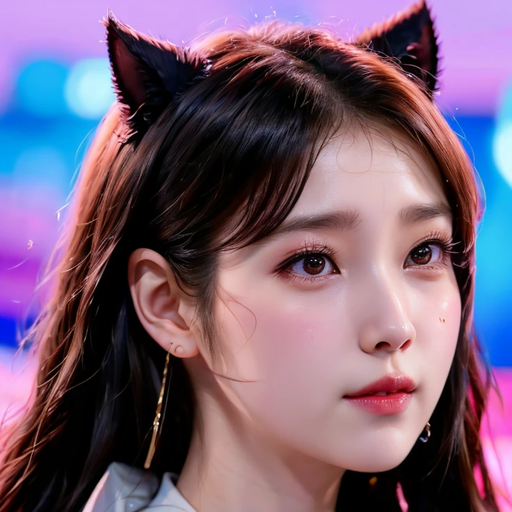 a close up of a person with long hair wearing a cat ear, belle delphine, lalisa manobal, sakimichan, ulzzang, portrait of jossi of blackpink, kim doyoung, jaeyeon nam, roseanne park of blackpink, lalisa manoban of blackpink, jinyoung shin, wan adorable korean face, popular south korean makeup