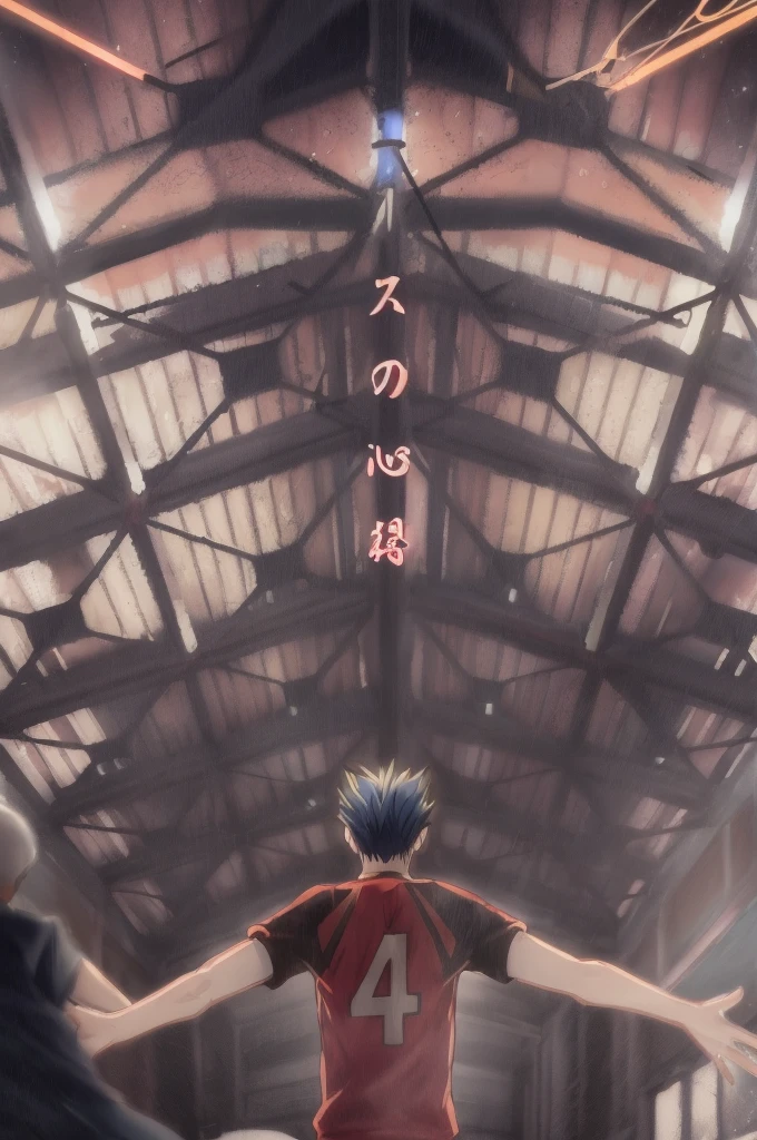 anime poster of a man with his arms outstretched in a gym, anime cover, key visual, from yowamushi pedal, today's featured anime still, ( ( ( anime ) ) ), official art, highschool background, hunter x hunter, sankakucomplex anime image, hunterxhunter, screenshot from a 2012s anime