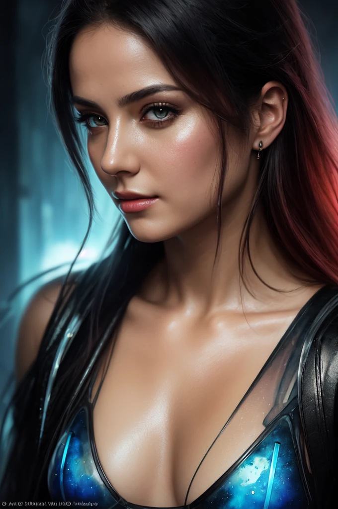 mj, RTX, 4k, HDR, close-up, watercolor, portrait, ((masterpiece)),((best quality)), watercolor drawing, Watercolor wet on wet, Transparent cyborg woman revealing complex internal mechanisms, backlight emphasizes translucency, circuits visible under luminescent skin, futuristic environments, cybernetic elegance, digital painting, ultra-realistic, dramatic lighting. Style Tanya Shatseva, Gabriele Dell'otto, Andrey Atroshenko, Ross Tran, Anna Razumovskaya, AI Midjourney, bright saturated colors, watercolor, oil paints, HDR, 500px, 4kStudio Ghibli Genshin Influence