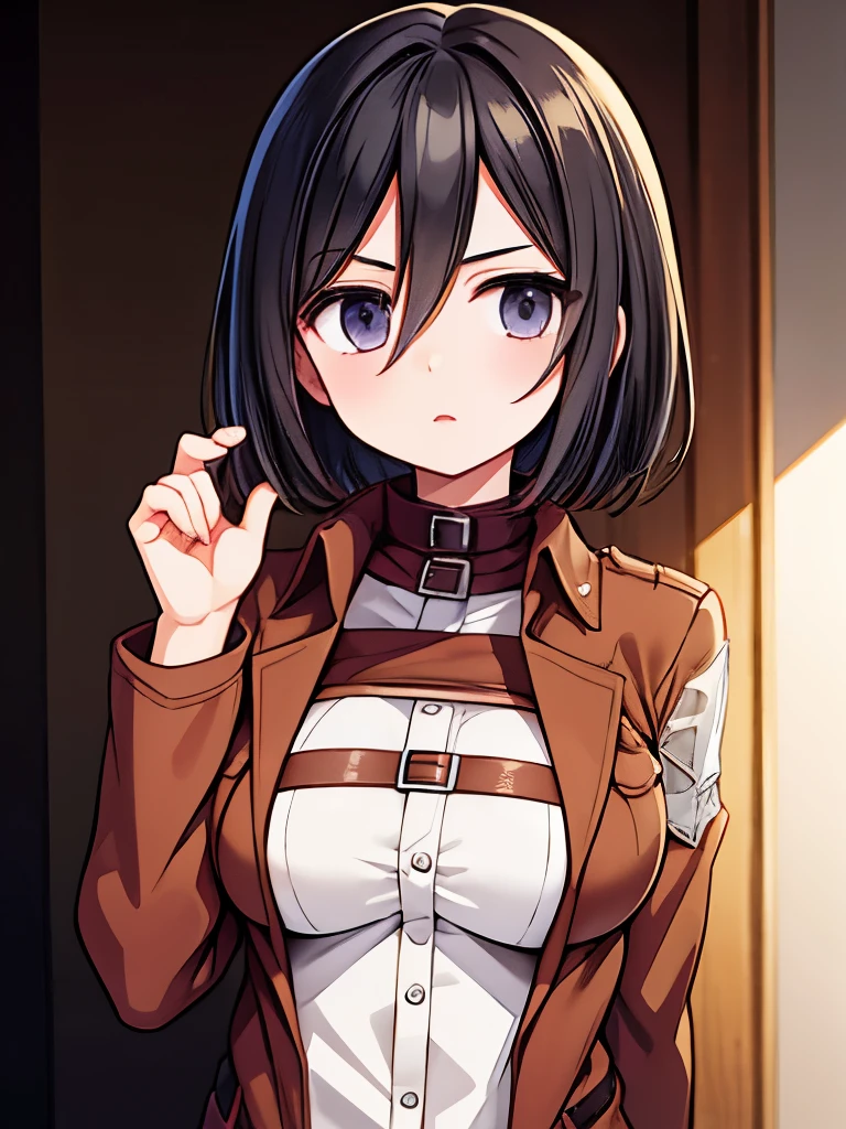 Mikasa Ackerman, Anya written on chest