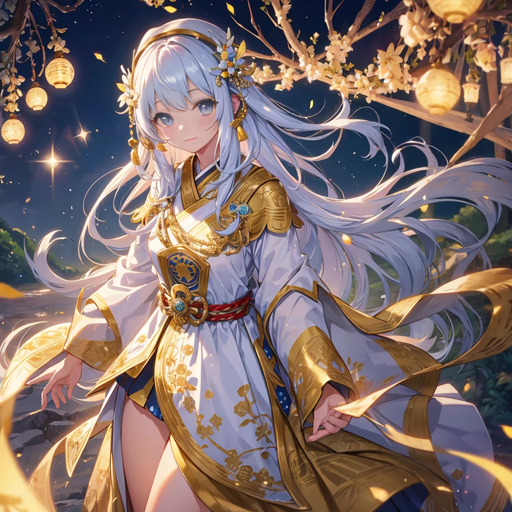 Jomon period、Cute girl with sparkling eyes、Ancient attire、old wind、pattern、love nature、cinematic light、highest quality、8K、like anime girl、hair ornaments