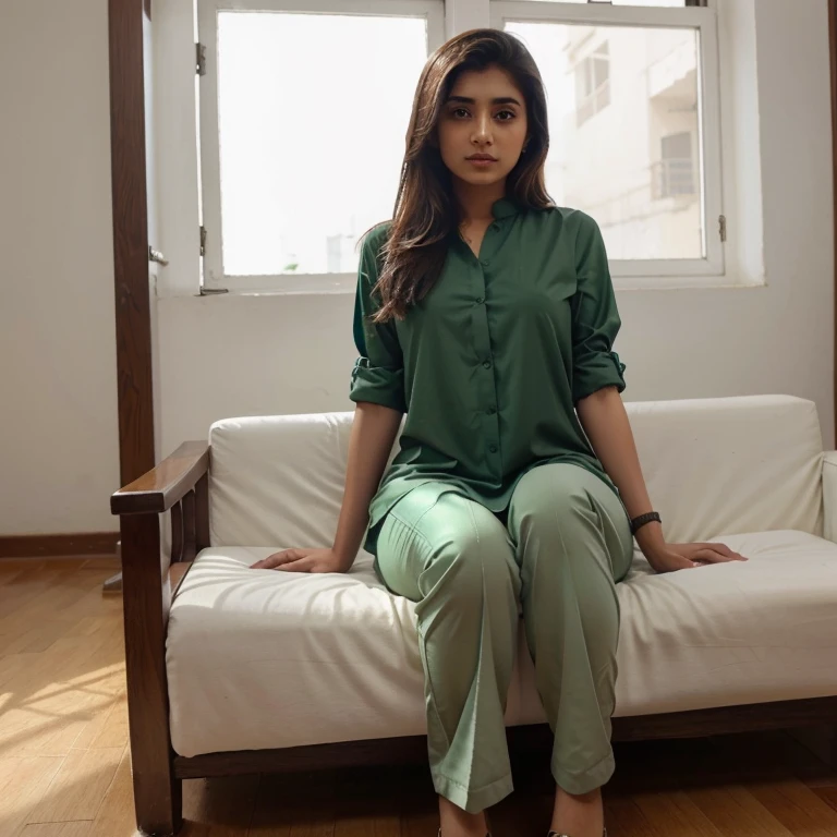 A beautiful Pakistani girl wearing shalwar qameez