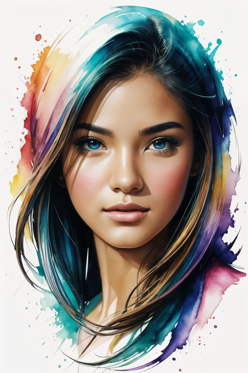 A stunning portrait of a girl captured in the enchanting style of Albert Eckhout's pencil sketches. The colors used in this artwork are vibrant and captivating, creating a mesmerizing visual experience. The sticker displays a full body picture of a breathtakingly beautiful woman, showcasing every intricate detail of her face with astonishing precision. The artwork exudes a sense of freedom and captures the essence of the soul. This digital illustration, crafted with approaching perfection, is dynamic and highly detailed. The watercolor painting technique adds a smooth and dreamy quality to the piece. Featured on ArtStation, this illustration is a prime example of concept art at its finest. The sharp focus and attention to detail rival the works of renowned artists such as Russ Mills, Sakimich