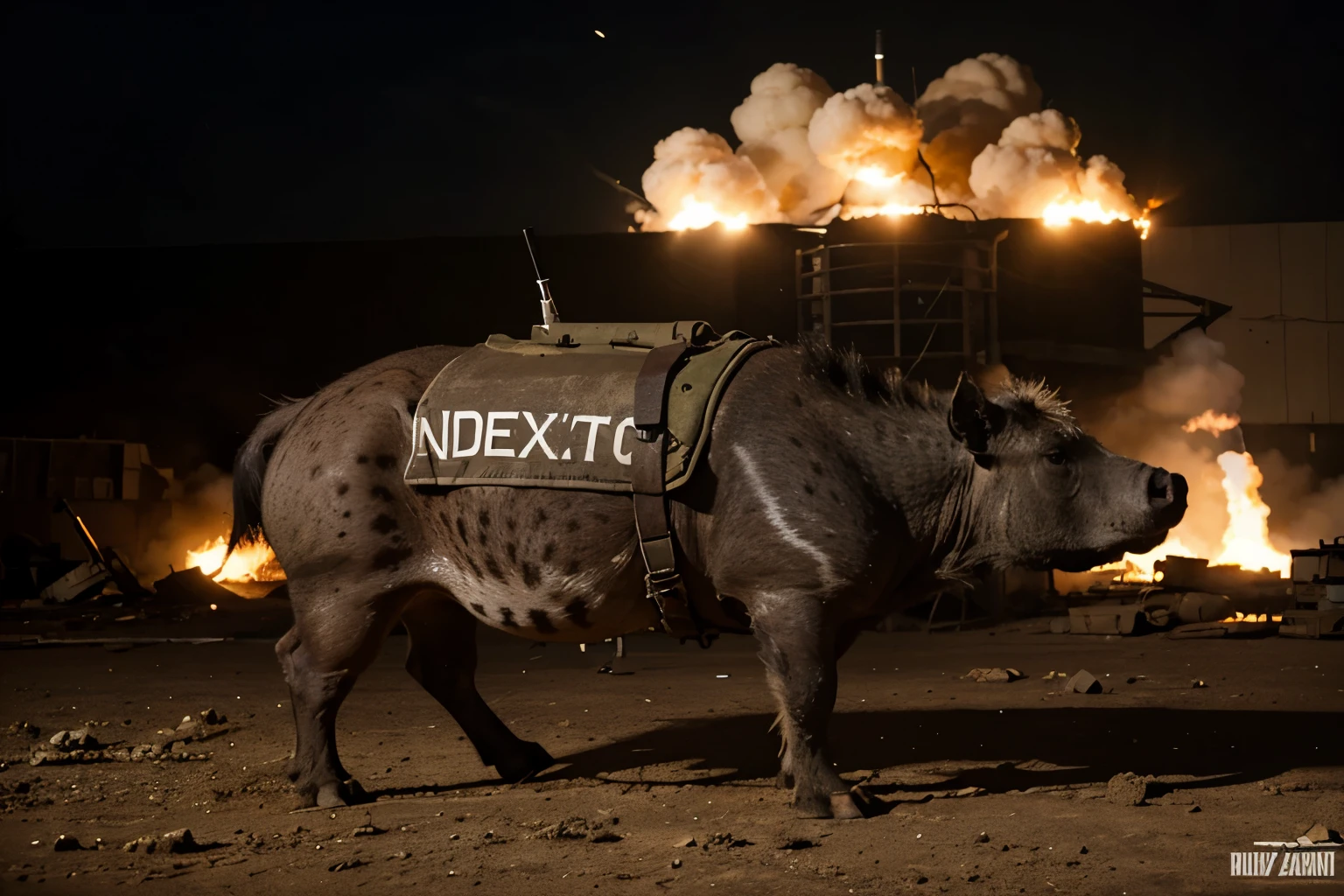 a warthog with a nuclear bomb