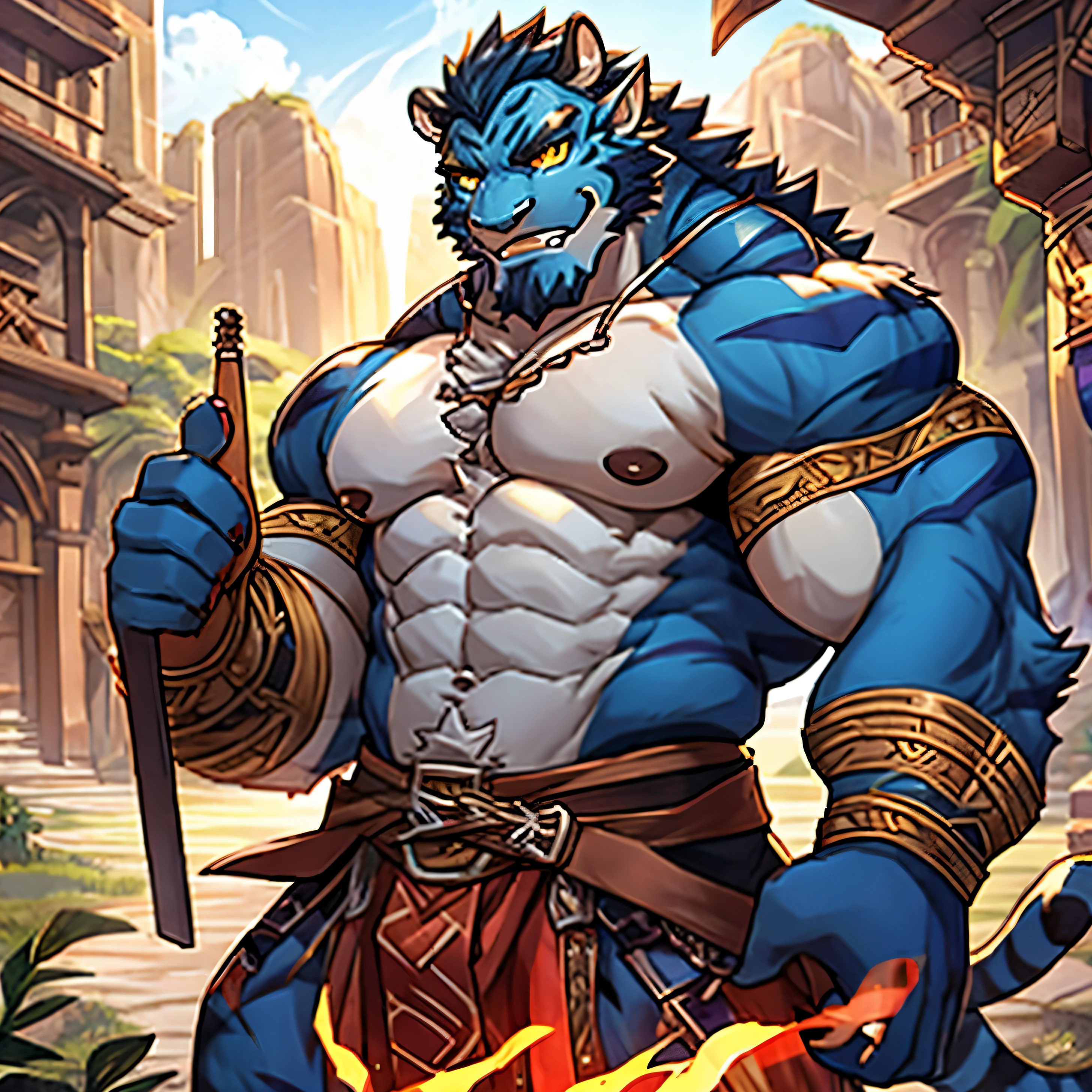 Muscular tiger orc