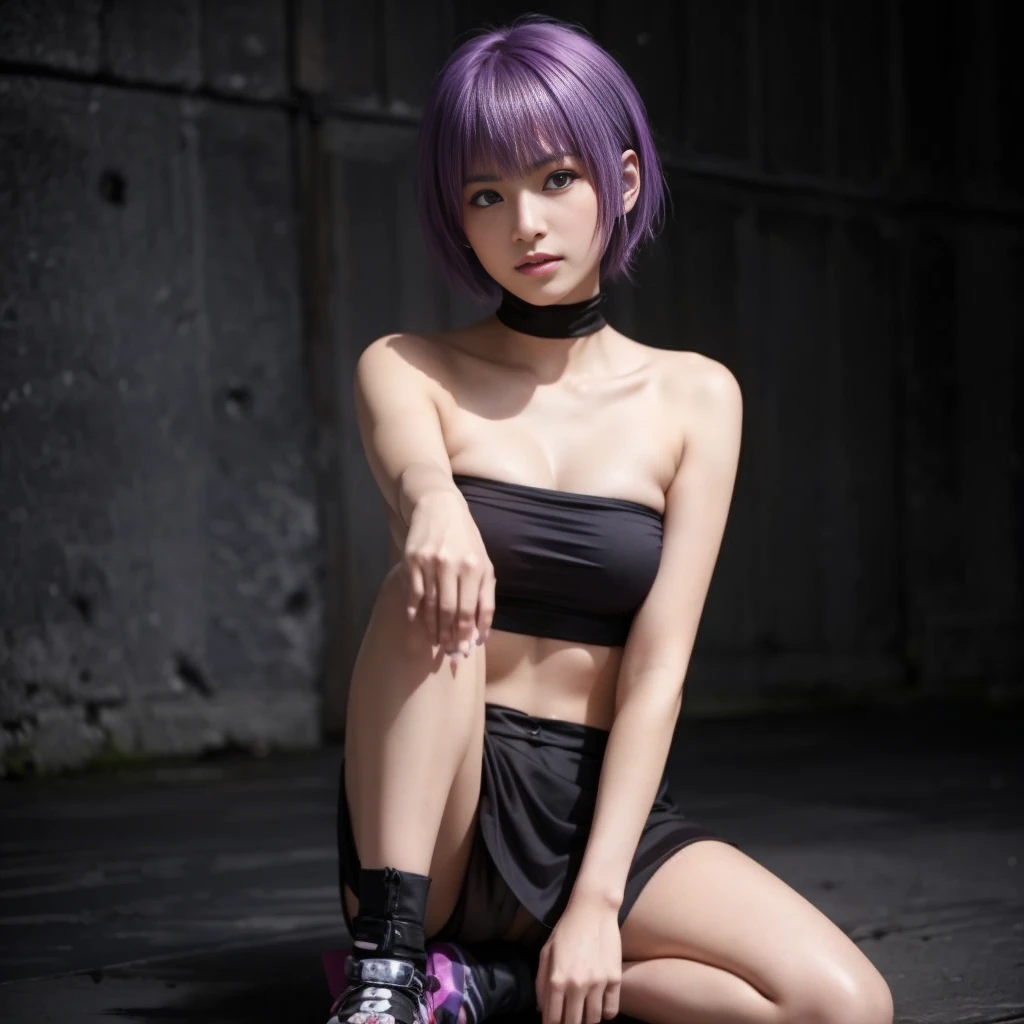 "AYANE FACE" (best quality,ultra-detalhado,Realistic:1.37), retrato, Detailed eyes and facial features, textura de pele delicada e suave, Corpo Perfeito, textura ultra realista, maquiagem perfeita, maquiagem vermelha nos olhos, batom vermelho,  serious expression, cores vivas, maquiagem vermelha em volta dos olhos, cores vivas