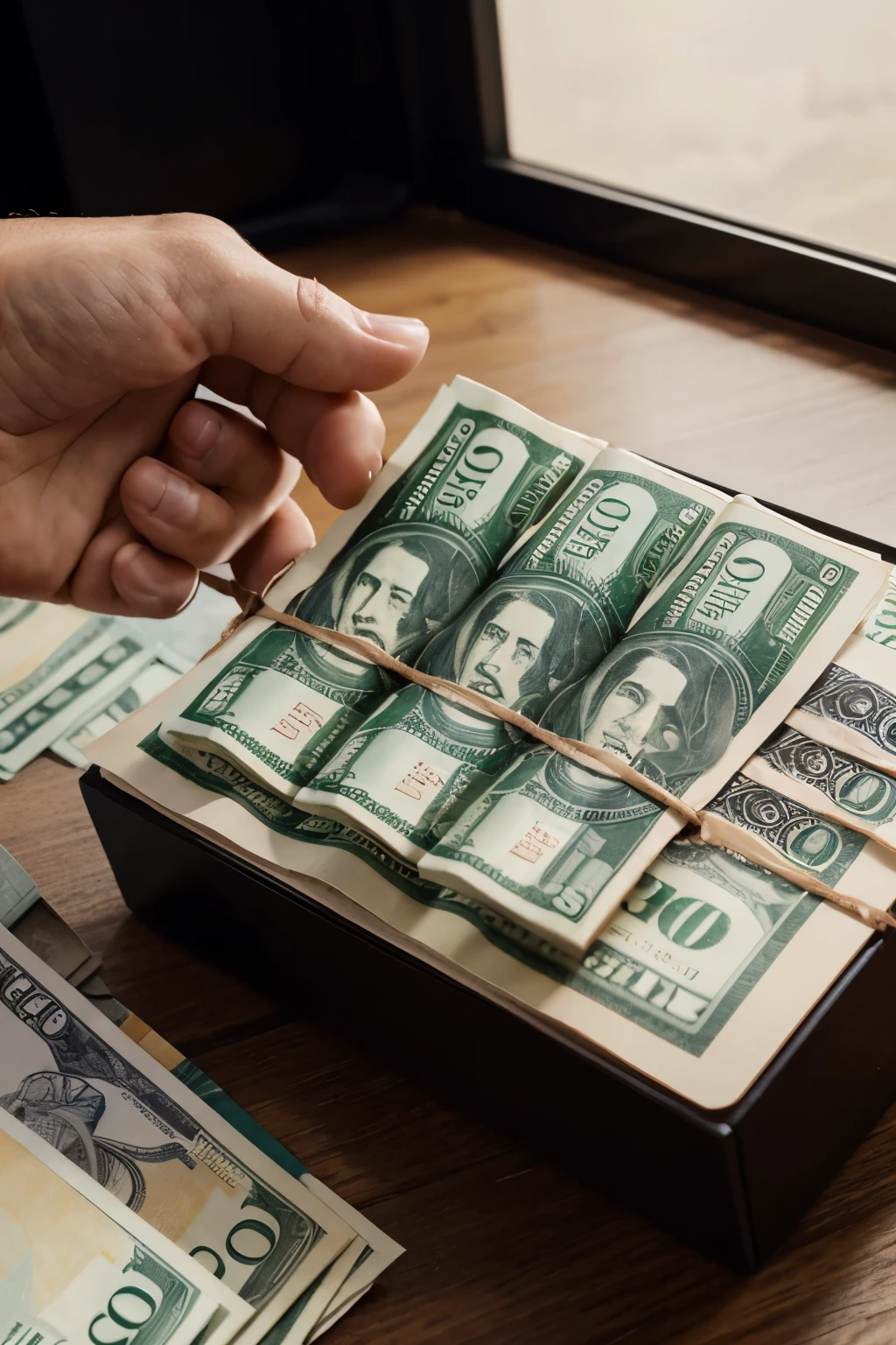 I want more pictures showing money, cash, costs and banks