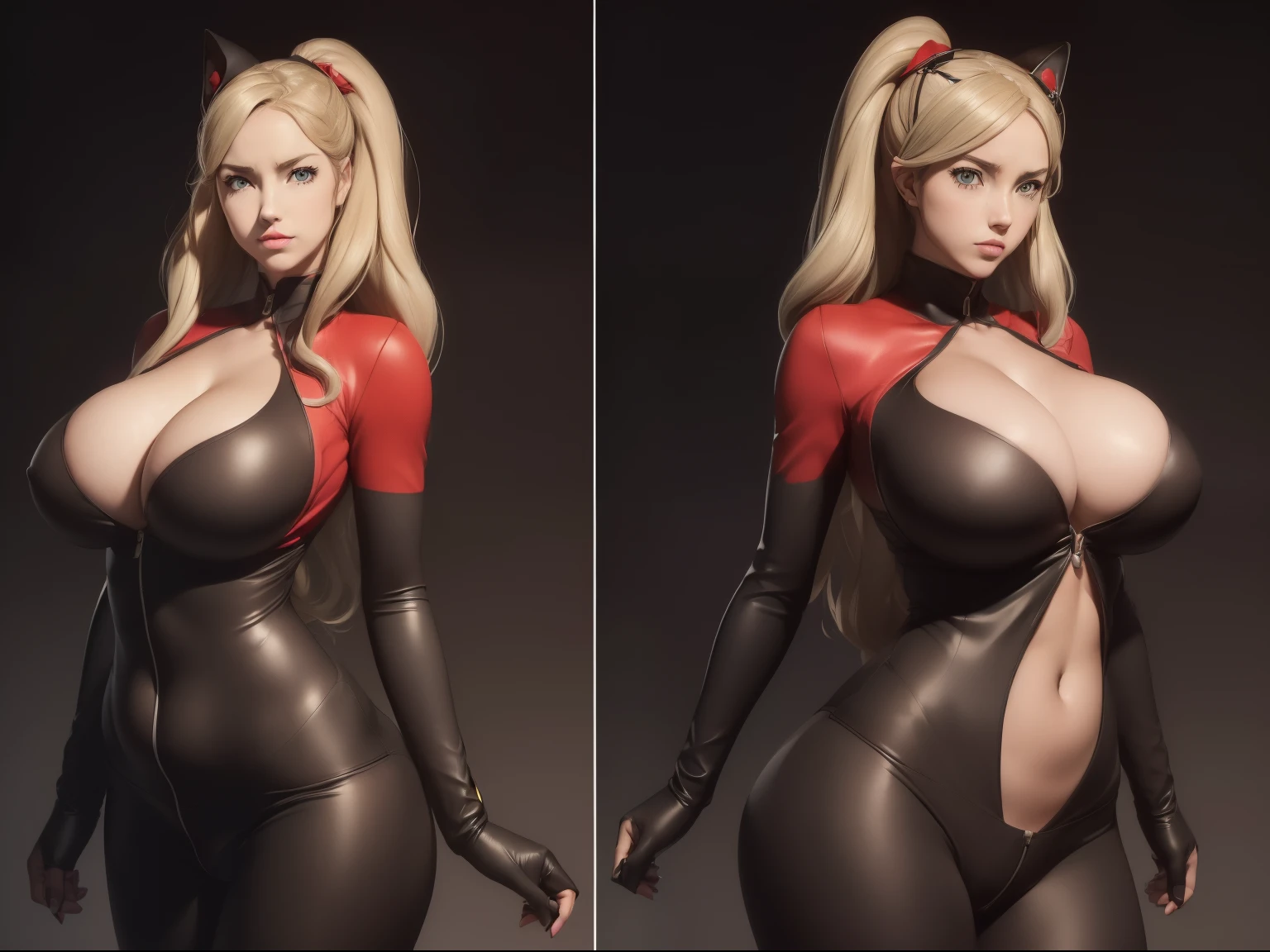 (((ann takamaki))) ((de persona 5))(((one girl frame))(((lleva puesto cat suit rojo de cuerpo completo))) (((enormes tetas)))((lleva puesta su ropa))(((8k))),((cuerpo completo))(((Amazing tits)))caliente, hermosa,((Hornie)), 8k, hiperrealista todo como un motor irreal trazado de rayos render ((estilo humano hiperealista)),(((Empty dark background))). hiperrealista todo como un motor irreal trazado de rayos render estilo humano realista ,(((Empty dark background)))., Suavemente iluminado, Intimo exquisito detalle, sharp focus, intrincadamente detallado, rewarded photography, small-catchlight, bajo contraste, alta nitidez, facial-symmetry, profundidad de campo, cinematic background, Renderizado del motor irreal, Imagen central, dream-like, Suavemente iluminado, intimo, imagen de cuerpo completo ,cuerpo completo,((tetona)),((piernas torneadas)) perfect ass ecchi