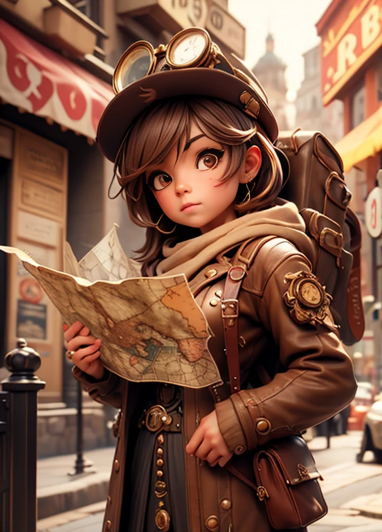 Ultra-realistic 8k CG, masterpiece, best quality, (photorealistic:1.4), absurdres, extremely detailed, realistic anime style, realistic anime style, realistic art style, kawaii realistic portrait, anime art style, anime styled digital art, Anime style. 8K, anime vibes, anime style portrait, anime realism style, realistic anime 3 d style, a pirate girl looking at a map on the table