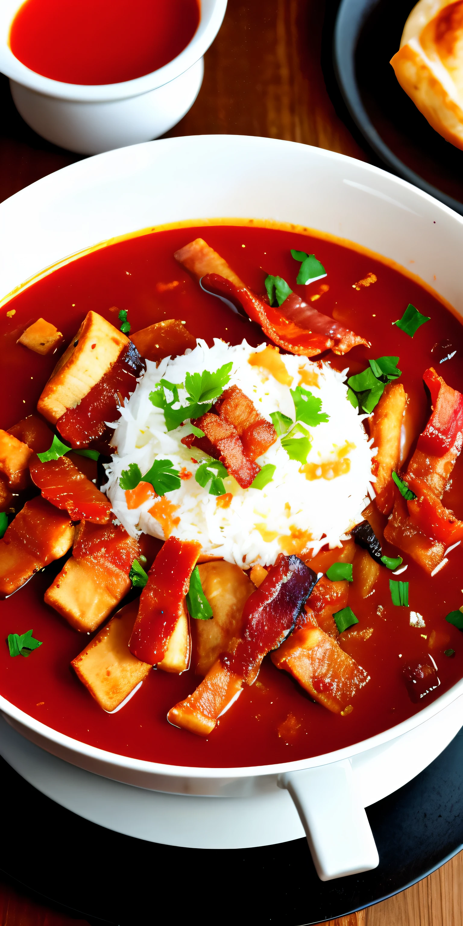 Jaishnya with bacon,pitcher,Piping hot,Rich sauce
