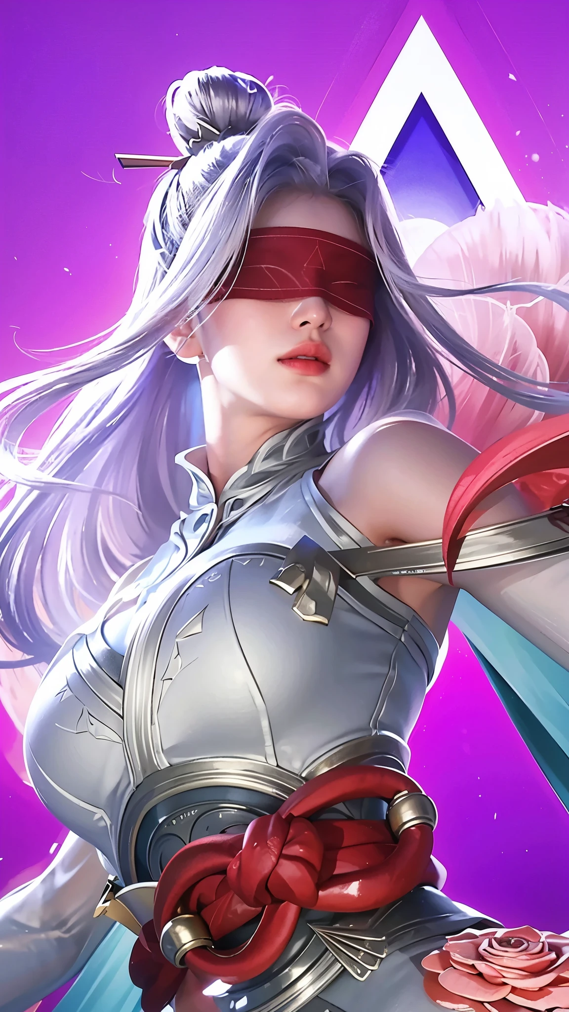 (photorealistic:1.4), best quality, masterpiece, ultra high res, 1girl, (detailed face:1.2), (detailed eyes:1.2), (detailed hair:1.2), (detailed clothes:1.2), 4k, (detailed color:1.2), (girl with blindfold:1.2), (blind),