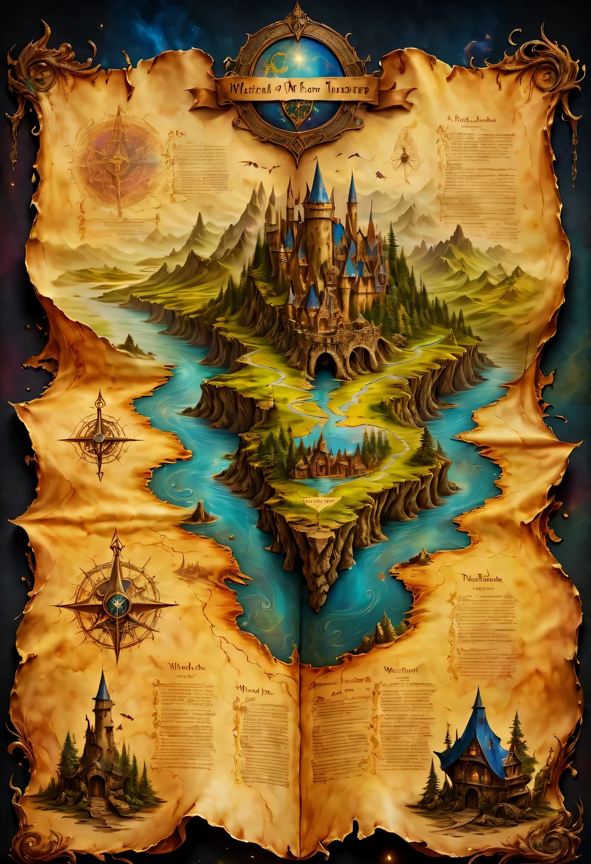 surrounded by borders，Map of Douluo Continent，3D，fantasy，myth，Mark treasure location