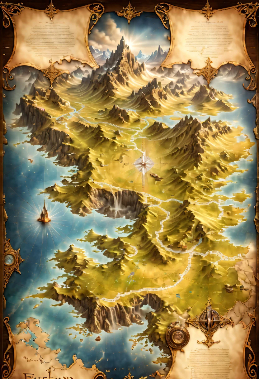 surrounded by borders，Map of Douluo Continent，3D，fantasy，myth，Mark treasure location