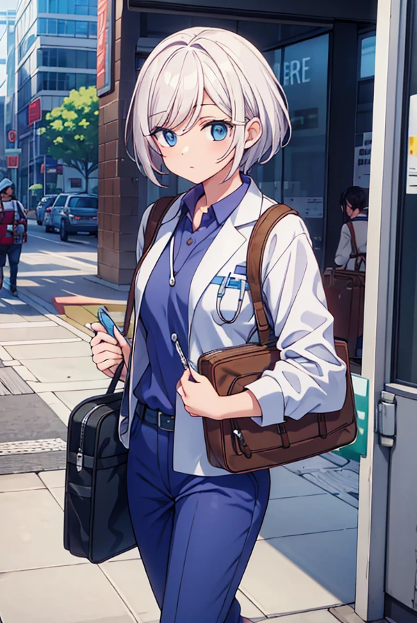 Paramedical, Morgan carries a makeshift medical kit, pronta para curar aliados feridos nas perigosas ruas urbanas.