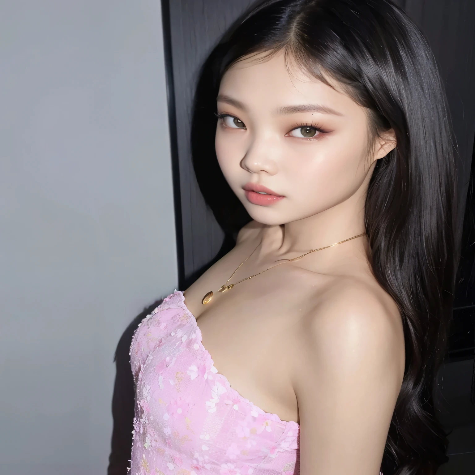 um close up de uma mulher em um vestido rosa posando para uma foto, jennie blackpink, jennie, Lalisa Manobal, taejune kim, wenfei you, jossi do blackpink, Xisionwu, Seseon Yoon, parque roseanne de blackpink, linda jovem coreana, Heonhwa Choe, linda mulher sul-coreana, gongbi, cabelo loiro, olhos verdes.