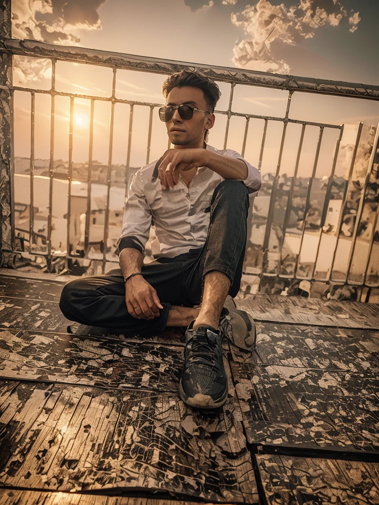 Change background cyberpunk handsome boy 8k