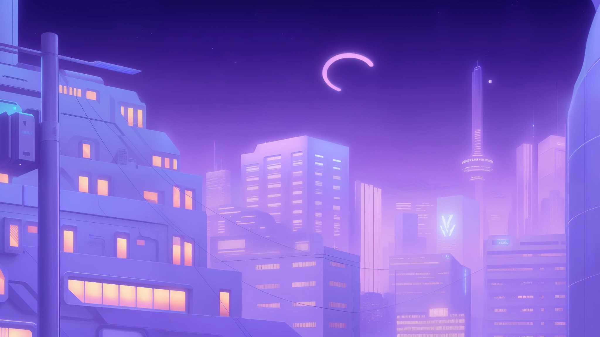 Futuristic ultra-futuristic cityscape, cyberpunk