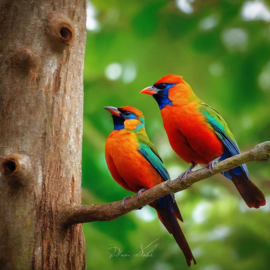 #Bird Picture, pintura estilo impressionismo
