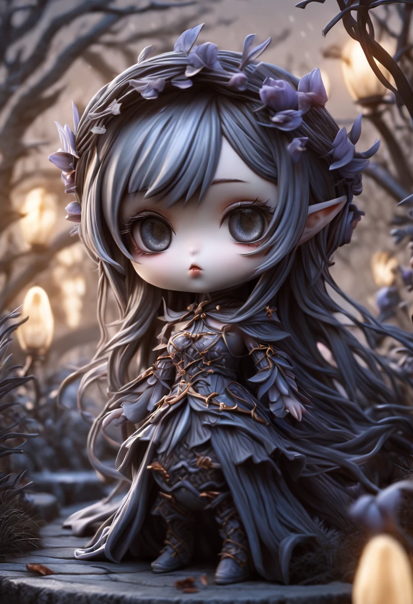 beautiful chibi vampire in dark garden, portrait, statue, marble, soft colors, glossy skin, dark, horror, anime style, very thin lines, handy lines, rough shading, line art, rugged, dirty, big eyes, reflective eyes, perfects eyes, Gritty Realism, glowing eyes, anime style, intricate detailed, fantasy, concept art, digital art, intricate, oil on canvas, masterpiece, expert, insanely detailed, 4k resolution, fairy tale illustration, fantasy