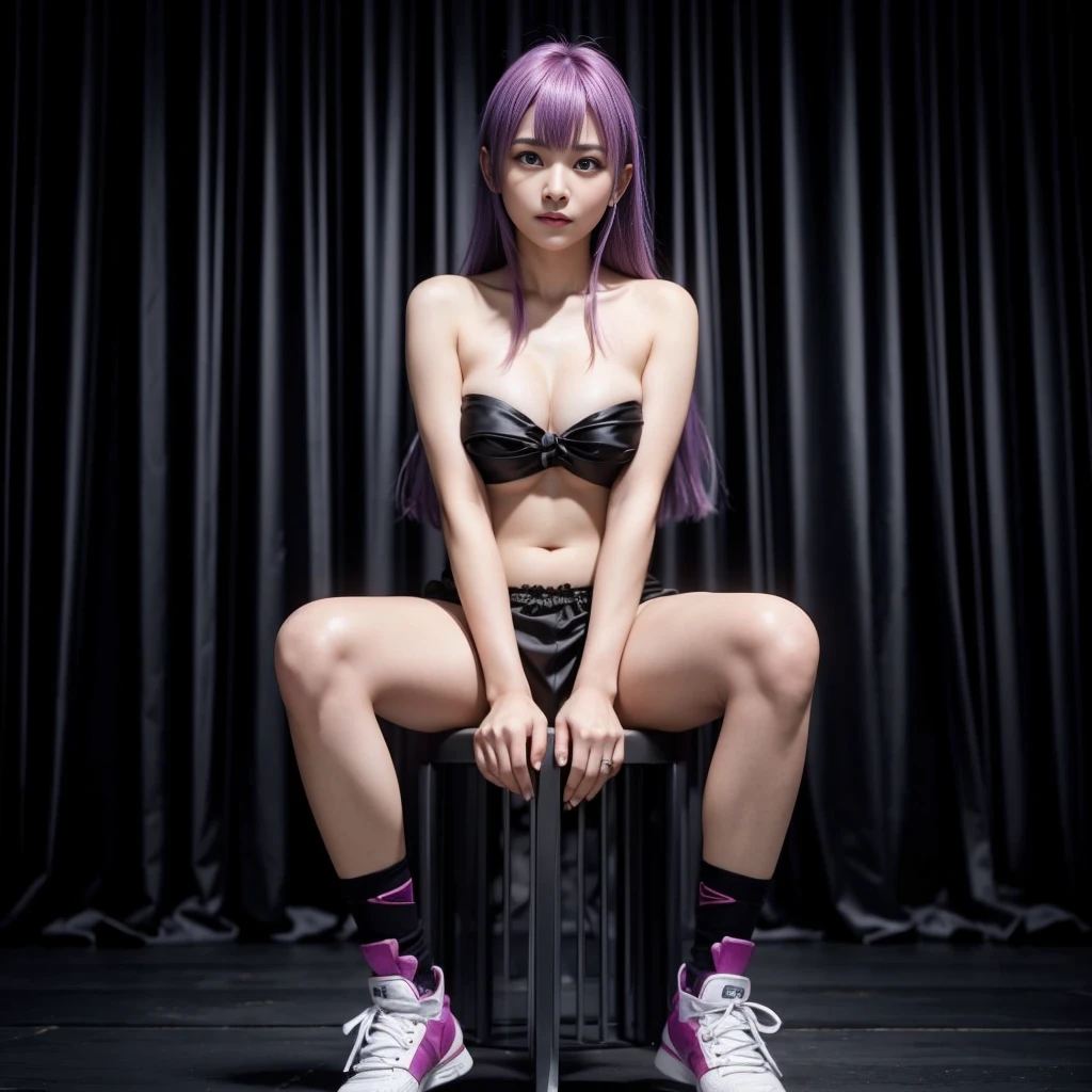 "AYANE FACE" (best quality,ultra-detalhado,Realistic:1.37), retrato, Detailed eyes and facial features, textura de pele delicada e suave, Corpo Perfeito, textura ultra realista, maquiagem perfeita, maquiagem vermelha nos olhos, batom vermelho, serious expression, cores vivas, maquiagem vermelha em volta dos olhos, cores vivas