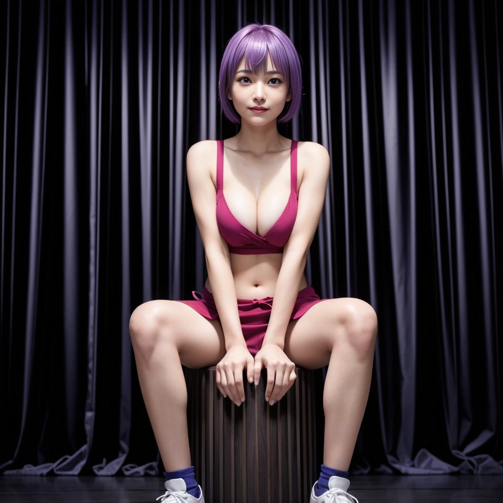 "AYANE FACE" (best quality,ultra-detalhado,Realistic:1.37), retrato, Detailed eyes and facial features, textura de pele delicada e suave, Corpo Perfeito, textura ultra realista, maquiagem perfeita, maquiagem vermelha nos olhos, batom vermelho, serious expression with light smile, cores vivas, maquiagem vermelha em volta dos olhos, cores vivas