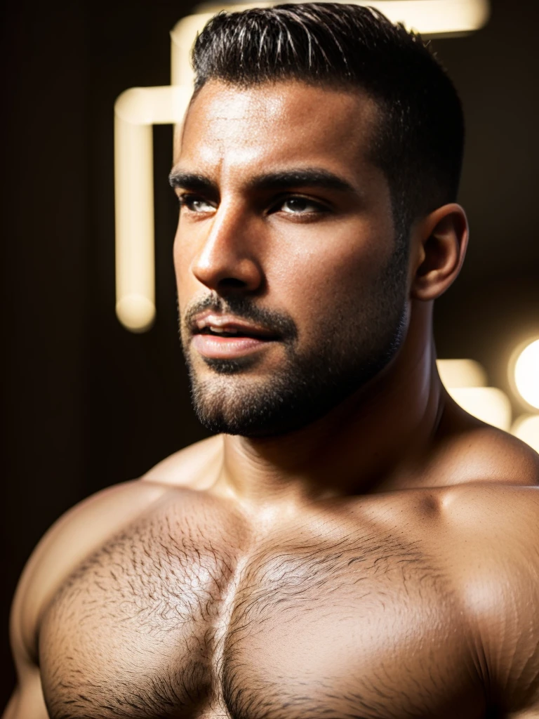A sexy naked indian man , with penis, handsome face , masterpiece, cinematic, ultra HD 16k resolution, mysterious expression