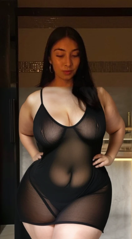 araffe woman, 18 years old, 21 years old, 2 , 2 2 years old old, 2 4 year model, 2 8 years old, she is wearing a bla, 3 0 years old woman, 30 years old woman, 2 4 years old, Big tits, huge tits, no clothese, wide hips, thick thighs, pear-shaped body, minimal clothes, thick, extra wide hips, bbw, wide girl, giant tits, tits busting out, nipple showing, spilling out the side, sideboob, fat showing, minimal clothes, thick, thicc, upper body zoom, showing waist, hard nipples, see through top