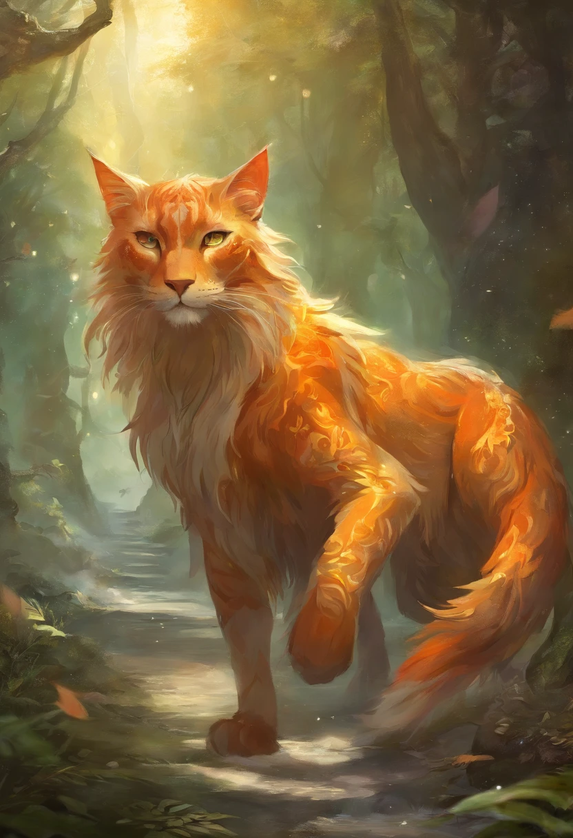 Khajiit nu elve with orange hair walking 