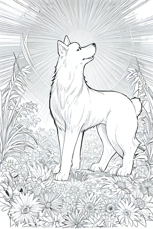        Akita breed dog, collie ou border collie, golden retriever, poodle
, linear,monochrome,cores vibrantes,soft lighting Plants and artistic details form a round frame to house the dog in the center, Popart, arte de rua, Isolated t-shirt design with vector art of a large Poodle dog, cor branca , look at the desert with curiosity and wonder. White Collie dog or bitch should be portrayed with a sense of admiration and fascination, cercado pelas maravilhas da natureza. Use cores suaves e sonhadoras para criar uma atmosfera extravagante e encantadora. The design should evoke a sense of wandering desire and encourage viewers to embrace their own adventurous spirit., isolado, sem antecedentes, no estilo 0mib
