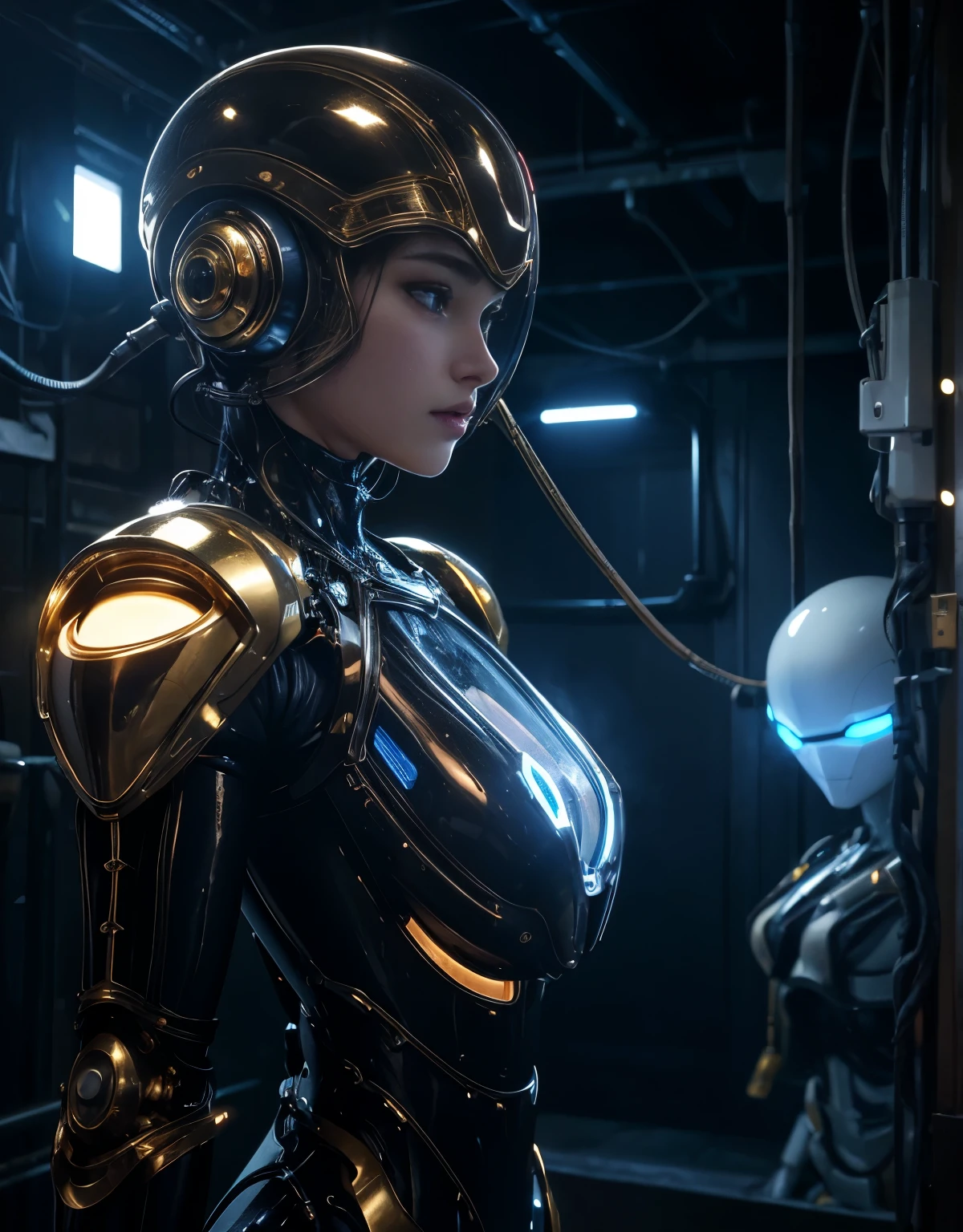 Robots protect women. Movie quality. Robots love injury, --auto --s2
