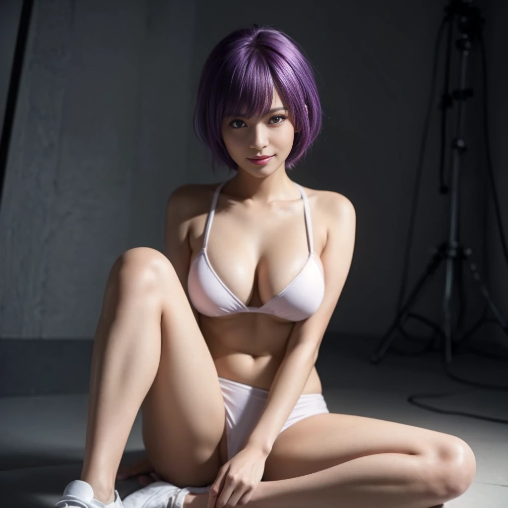 "AYANE FACE" (best quality,ultra-detalhado,Realistic:1.37), retrato, Detailed eyes and facial features, textura de pele delicada e suave, Corpo Perfeito, textura ultra realista, maquiagem perfeita, maquiagem vermelha nos olhos, batom vermelho, serious expression with light smile, cores vivas, maquiagem vermelha em volta dos olhos, cores vivas