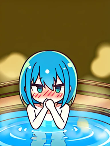1 girl、hot spring、Completely naked、fart、shyness、blush、