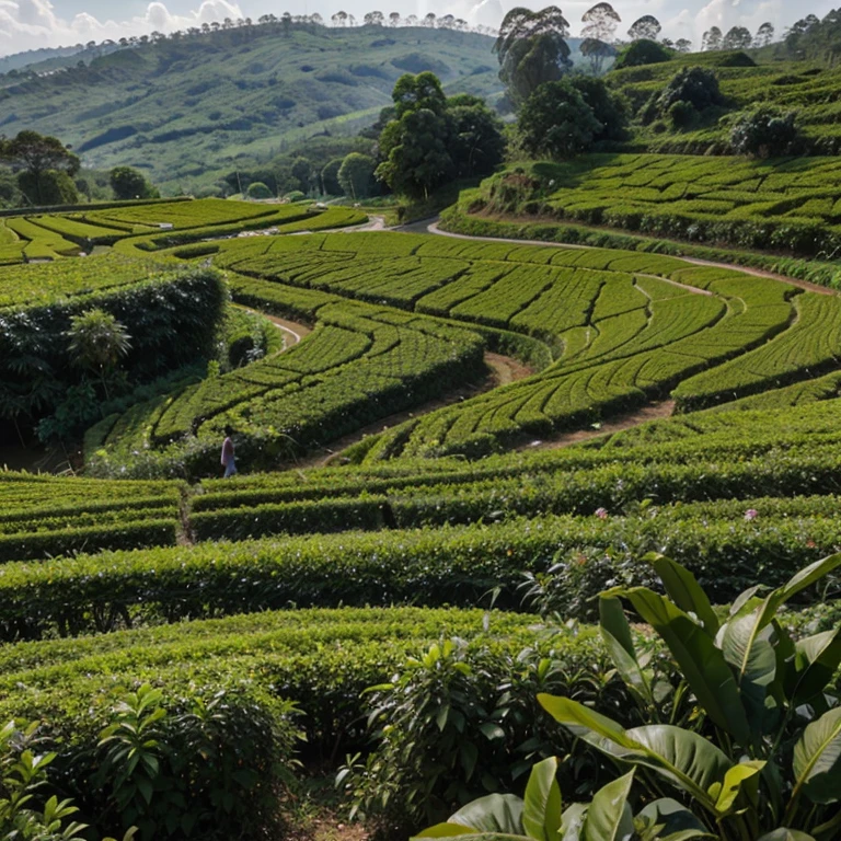 Nature sri lanka tea plantations 