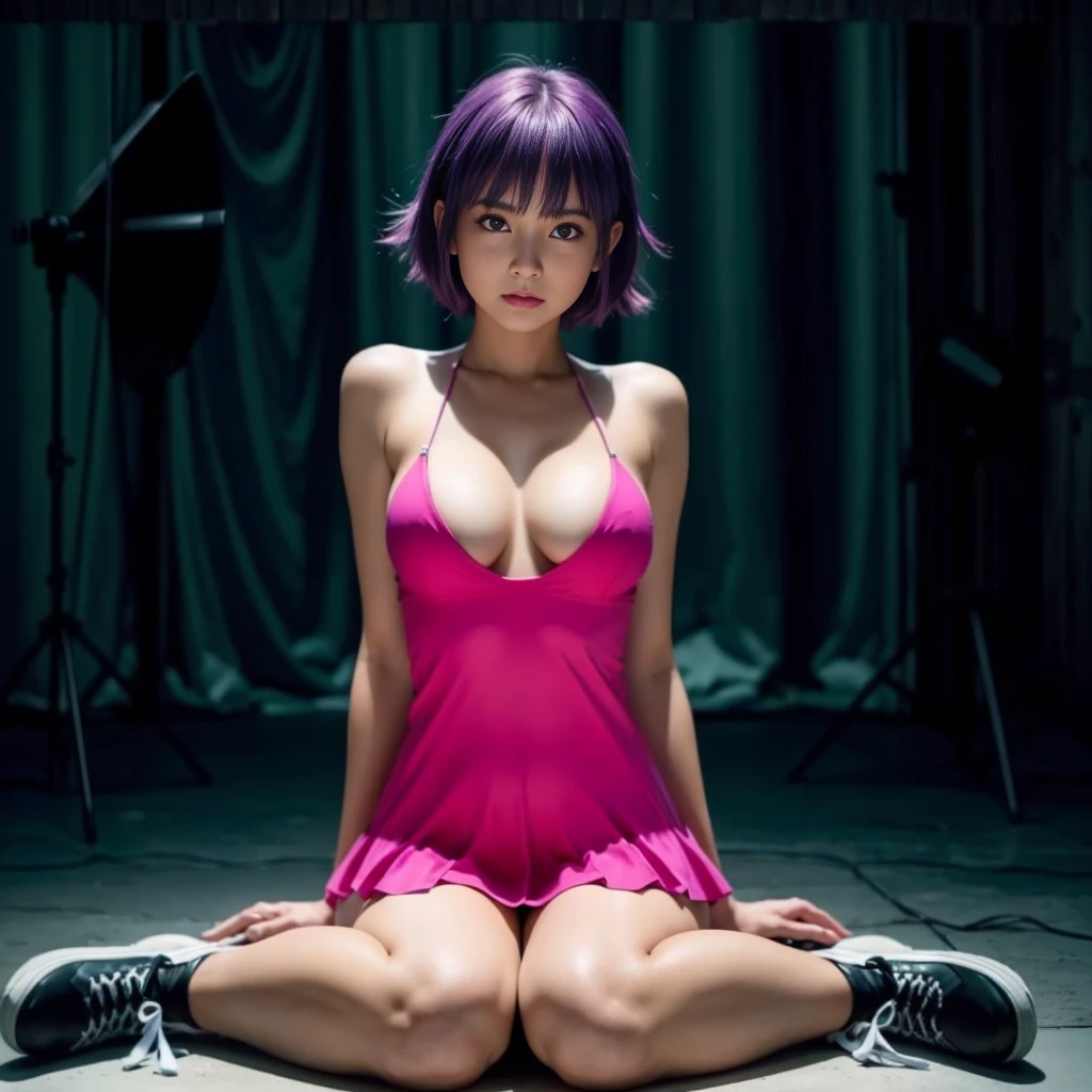 "AYANE FACE" (best quality,ultra-detalhado,Realistic:1.37), retrato, Detailed eyes and facial features, textura de pele delicada e suave, Corpo Perfeito, textura ultra realista, maquiagem perfeita, maquiagem vermelha nos olhos, batom vermelho, serious expression, cores vivas, maquiagem vermelha em volta dos olhos, cores vivas