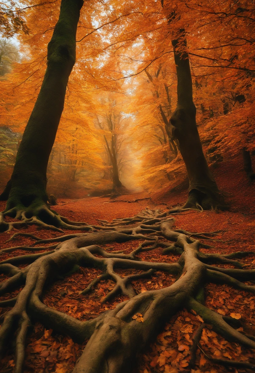 tree skin,people,peopleの肌が木になっている,Tree roots coming from my feet,