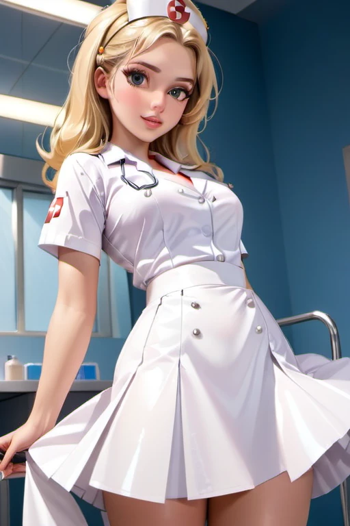 Beautiful big breasted nurse with glasses