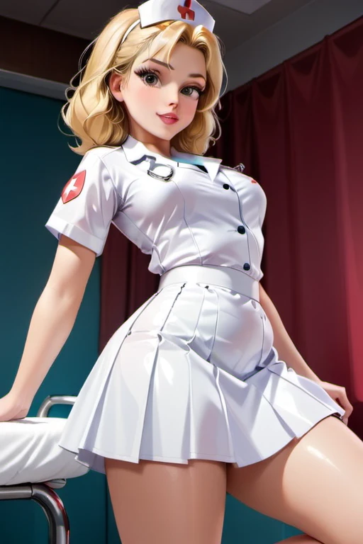 Beautiful big breasted nurse with glasses