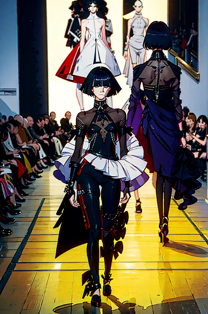 (lunar theme:1.3), Moschino-inspired fashion, Rick Owens-inspired fashion, Christian Dior-inspired fashion, Rei Kawakubo-inspired fashion, Alexander McQueen-inspired fashion, Gareth Pugh-inspired fashion, Comme Des Garçons-inspired fashion, John Galliano, Yohji Yamamoto-inspired fashion, male, man, boy, (avant garde fashion:1.3), (wearable art:1.5), (alternative clothing:1.3), oversized clothing, skintight clothing, fullbody