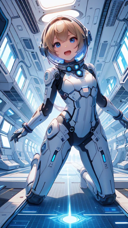 beautiful feet, trickle, white background, The art work is, Includes lots of vibrant colors and blurry surreal details, Scattered beneath the surface, Highly detailed focus, realistic, Humanity, (best quality), slave collar, and the tongue sticks out, scream, sweat legs, royal sister, Ripe body, 4K, White, plump and delicate body, plump ass,cute女の子のダイナミックなポーズ, She wears a form-fitting, Immediately grab attention, Shimmers in different neon colors when exposed to light, It is a small LED light that flashes to an invisible beat, そして遊び心のあるlaughterが彼女の唇を飾ります, With background: Hype Color – Neon Pink, and deep yellow, Create an energetic vortex, White lightning streaks zigzagging across the background, 最high quality、best image quality、masterpiece、woman((18-year-old、cute、blonde、long hair、Black Robot Armor、Luminescent chest parts、Gold Arm、big bust、Bust 95、wide open chest、Slender、laughter、cyber eyes、Show the whole body、beam effect))、high quality、Depth of bounds written、((Inside the spaceship)), (Outside the window, space, Earth from space, spaceport)、With background((Cyberworld))、depth((Computer mass))