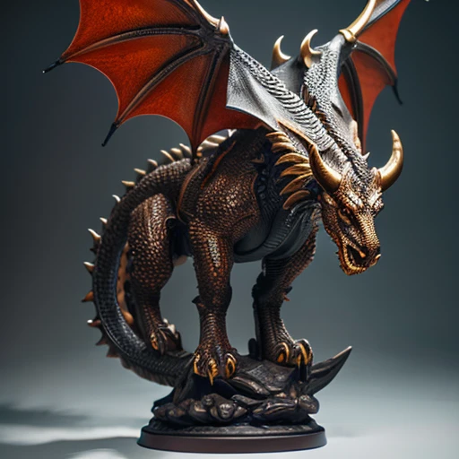Close-up of a dragon statue stepping on a pile of skulls, beautiful male grim reaper, Fit male devil with white horns, highly detailed carving on, the devil was standing, Resin statue, Overly detailed engraving, CGI clay sculpture, super detailed fantasy characters, Engraving with Zbrush, Moloch sculpture